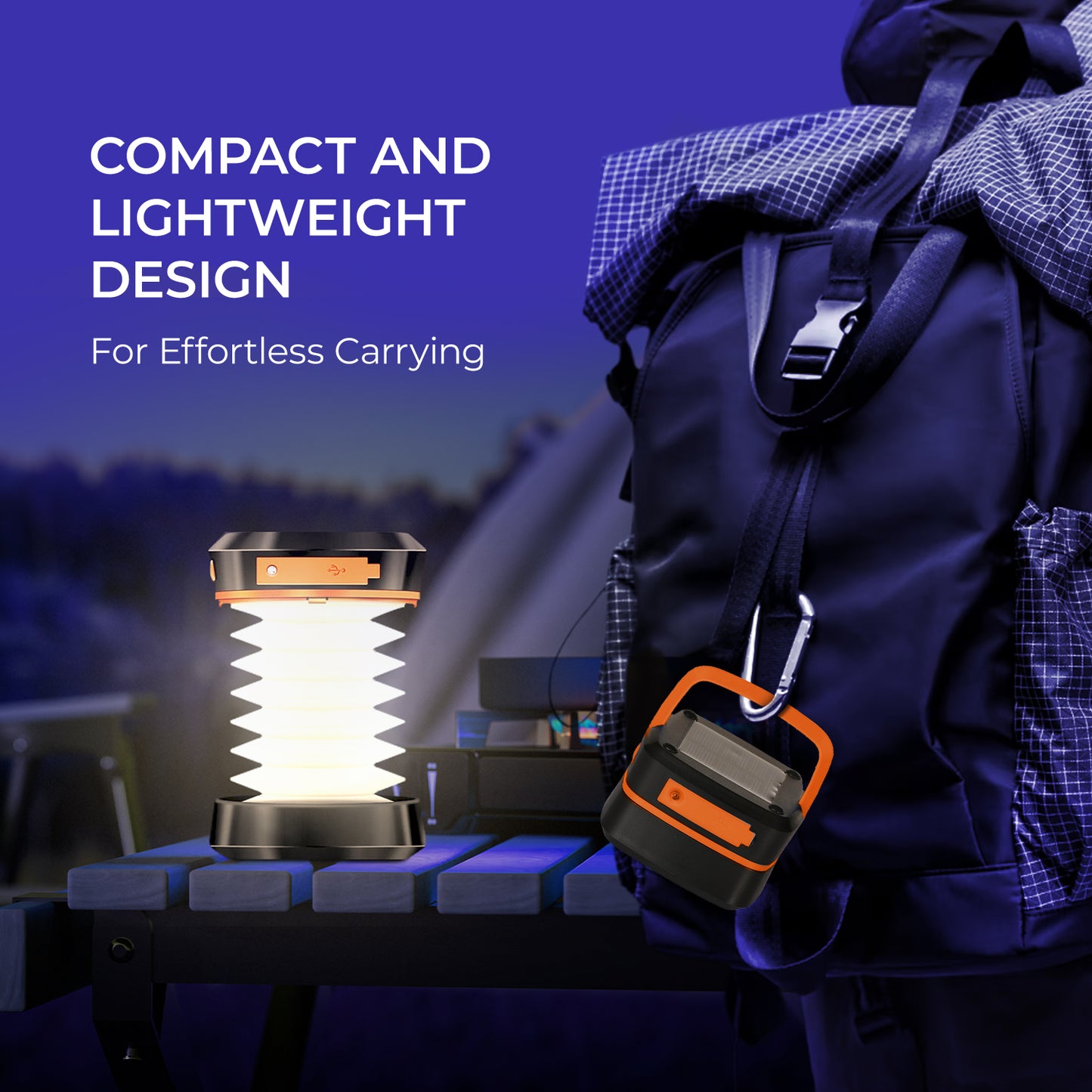 SR Portables LED Foldable Camping Lamp Solar Chargable, Portable Lamp, USB Charging Ports, 800mAh Battery, Lanterns, Camping Lantern