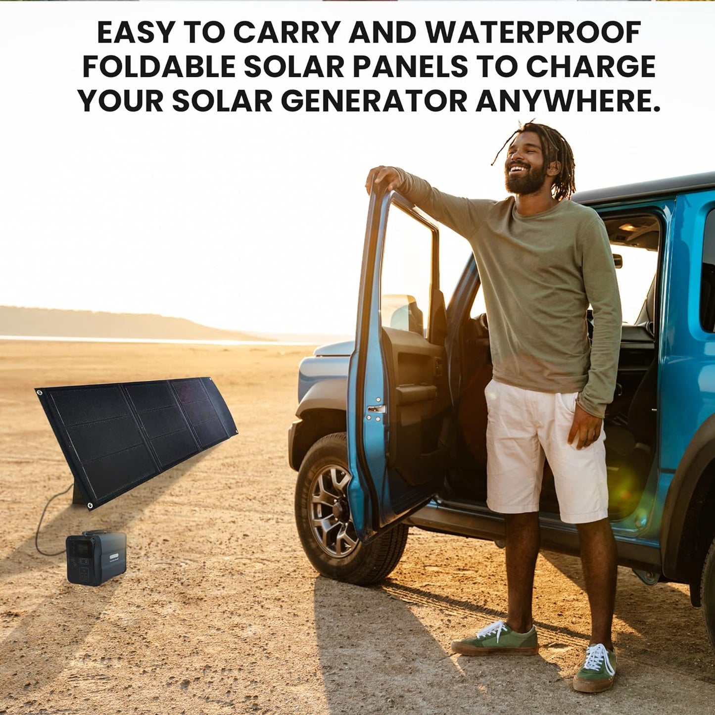 SR Portables 100W Monocrystalline Foldable Solar Panel