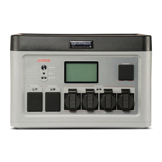 SR Portables Ares 2048Wh Portable Power Station with 800W Solar Output | Emergency Backup for Home | 3 Way Charging Support | LCD Display with 5W LED | Internal Cooling Fan with Overload Protection