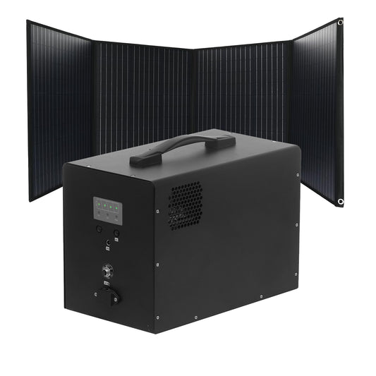 SR Portables Solar LumenX 1280Wh Portable Power Station with 200W Solar Panel for Emergency Light Backup for Home | 1000VA Pure Sine Wave UPS | LiFePO4 Battery | Solar Input Upto 300W