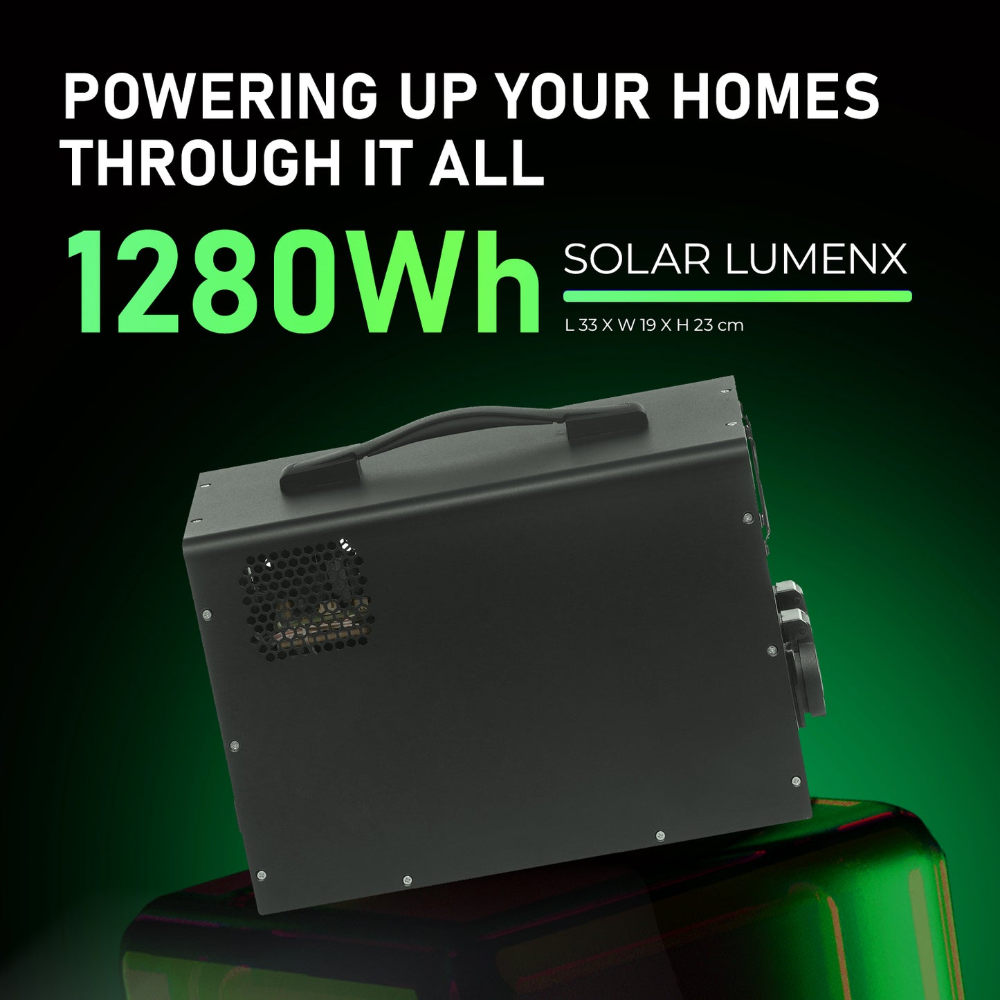 SR Portables Solar LumenX 1280Wh Portable Power Station for Emergency Light Backup for Home | 1000VA Pure Sine Wave UPS | LiFePO4 Battery | Solar Input Upto 300W (Solar Panel Sold Seperately)