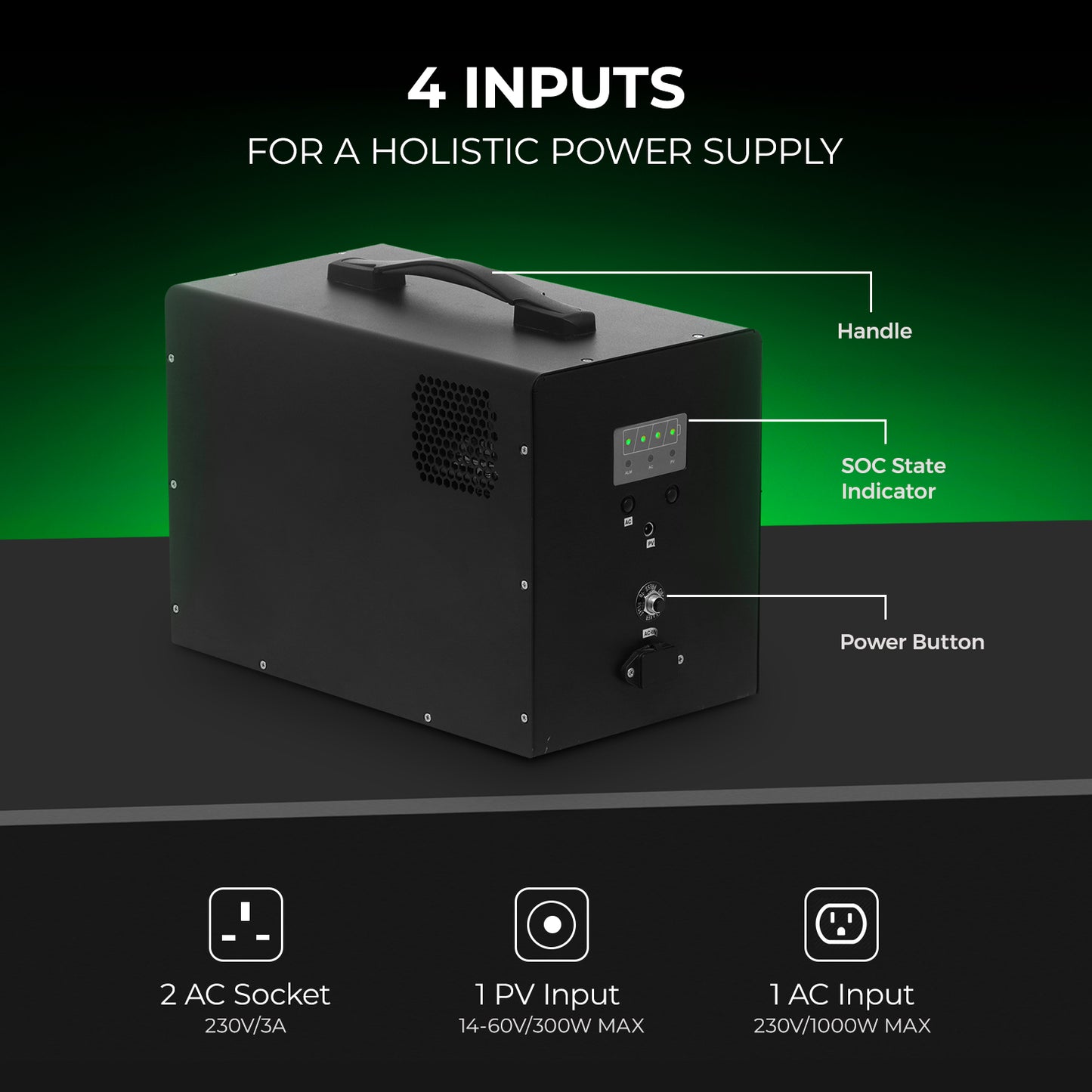 SR Portables Solar LumenX 1280Wh Portable Power Station for Emergency Light Backup for Home | 1000VA Pure Sine Wave UPS | LiFePO4 Battery | Solar Input Upto 300W (Solar Panel Sold Seperately)