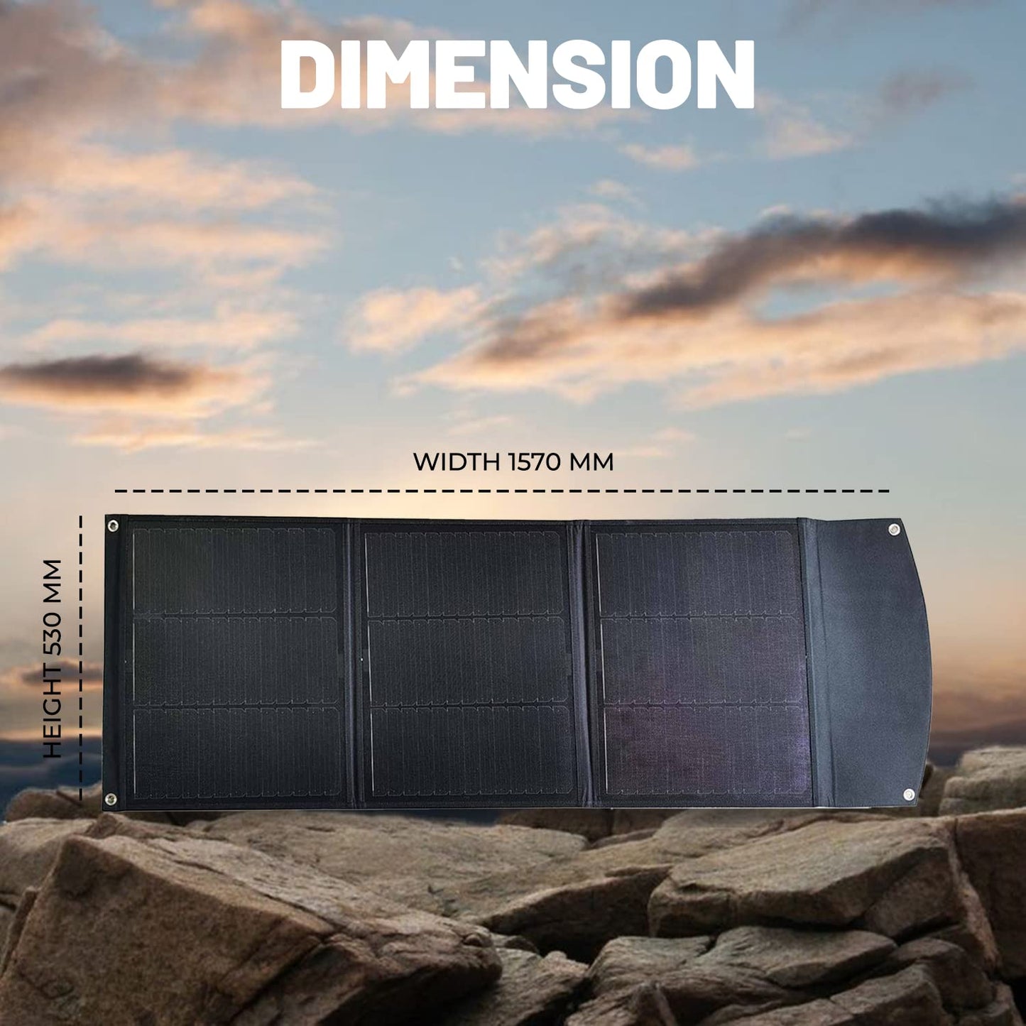 SR Portables 100W Monocrystalline Foldable Solar Panel