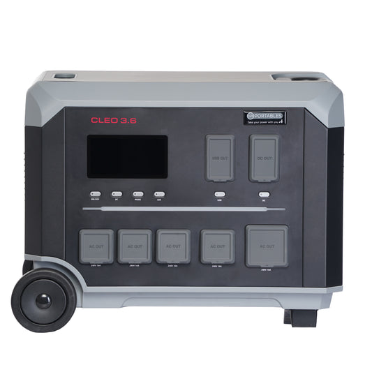 SR Portables Cleo 3.6 3072 Wh Portable Solar Inverter | Emergency Backup for Off-Grid Emergencies | Smart Power Management | 3600W Power Output | Supports 1-4 Battery Expansion | 4000+ Cycle Life