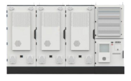 SRBEES3 - 1500V system voltage, reliable liquid-cooling atcluster level. IP55 & C5-rated for all environments. Compact mechanical design, minimized footprint.