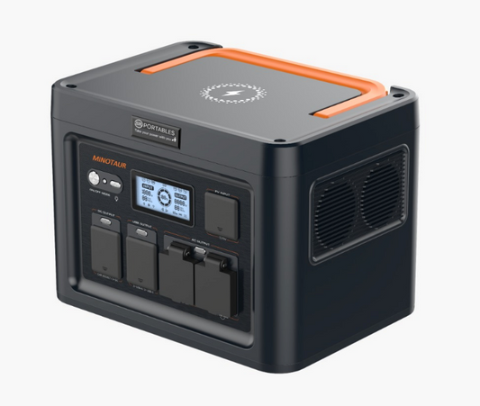 SR Portables Minotaur Portable Power Station, Fast Charging 1200W Solar Inverter for Home, Office, Shops, Solar Generator with inbuilt 1080Wh Battery, Can connect directly any network, 5 Year Warranty